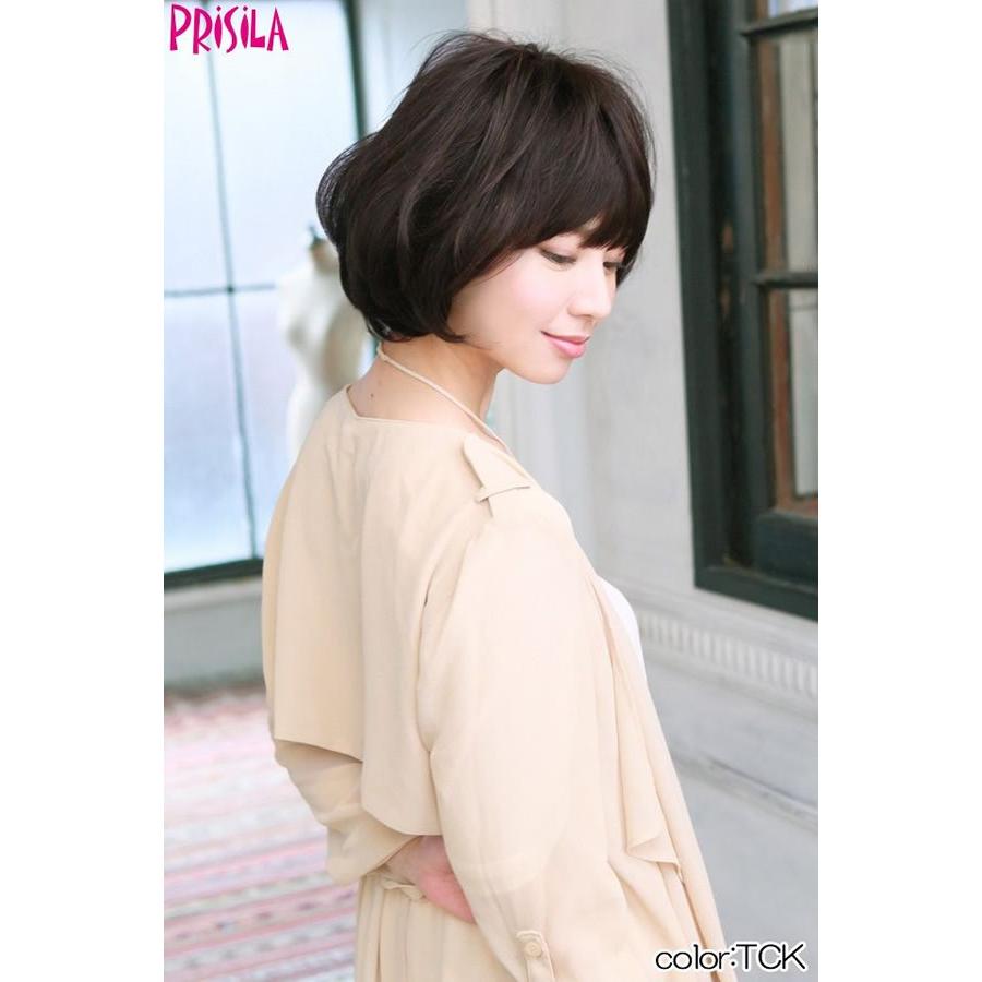 ウィッグ ショート 自然 フルウィッグ オールウィッグ エアリーマッシュ A-684耐熱 (送料無料) プリシラ PRISILA