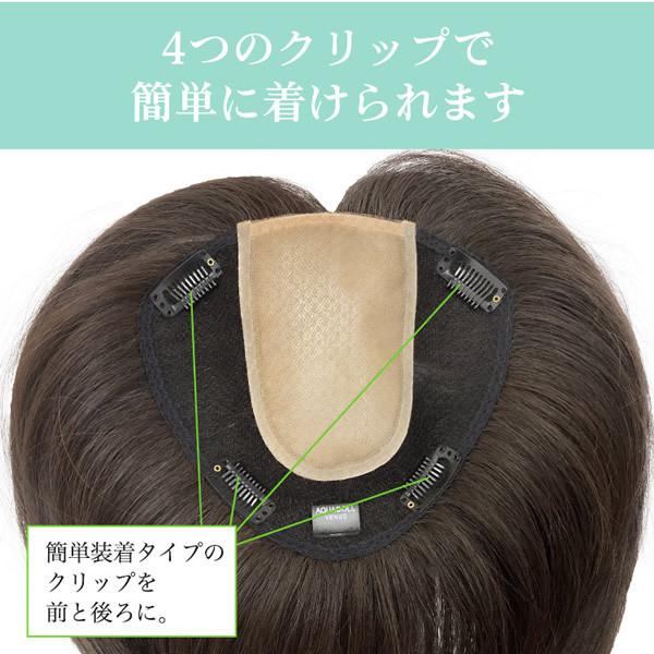 AQUADOLL（アクアドール） 総手植え人毛MIXヘアピース ワイドリアル 