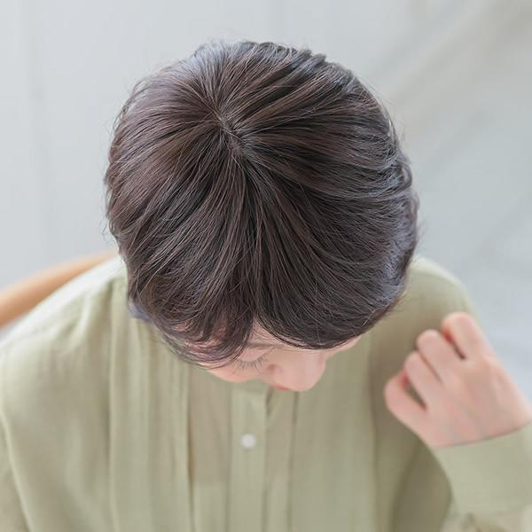 アクアドール 総手植え人毛MIXヘアピース シルクスキン セミショート AQUADOLL（アクアドール） 選べるおまけ付き 総手植え人毛MIX
