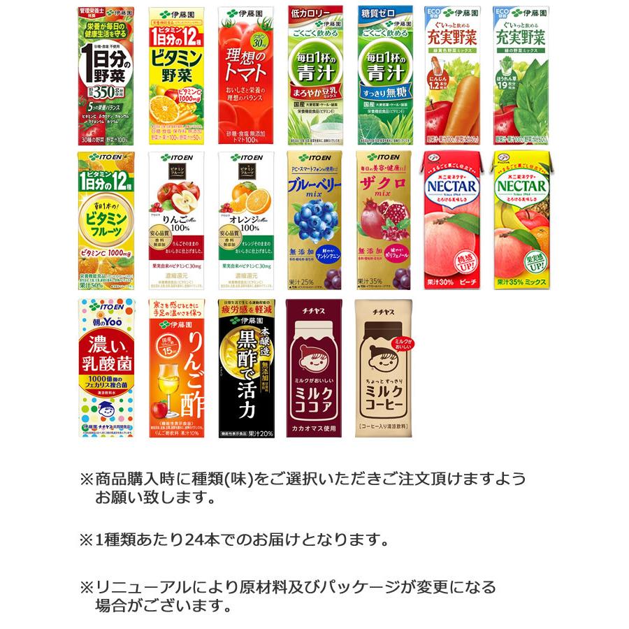 伊藤園 野菜ジュースなど 選べる21種 紙パック0ml 24本入 2ケース 合計48本 送料無料 １日分の野菜 トマトジュース キャンディコムウェア 通販 Paypayモール