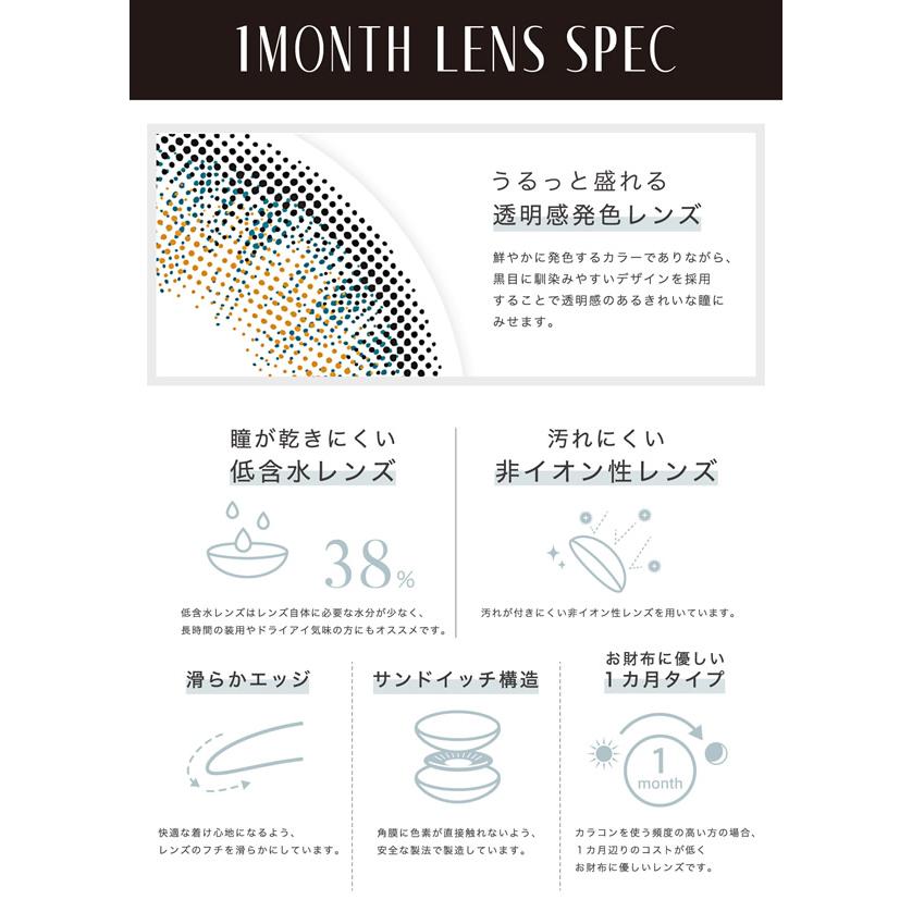度なし リルムーン マンスリー 1箱2枚 (メール便送料無料) 南部桃伽 なんぶももか カラコン 人気 コンタクトレンズ | LILMOON | 15