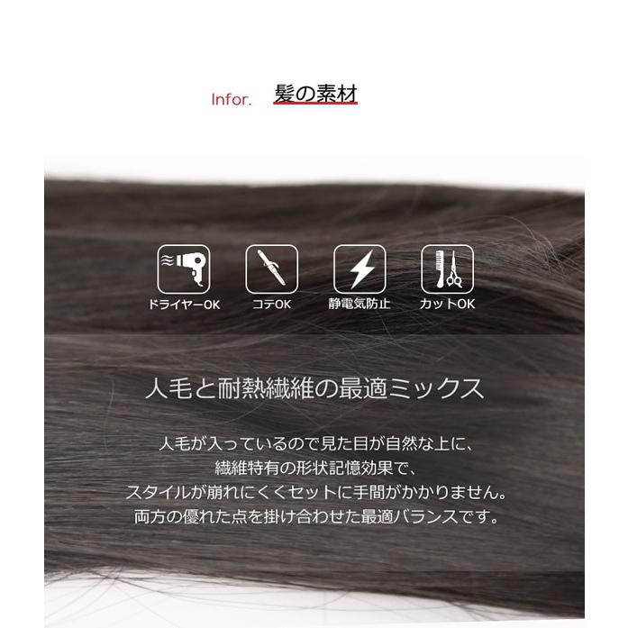 私元気 医療用ウィッグ レイヤーショートボブ IUH30M009 (送料無料) 人毛ミックス ウィッグ ショート レイヤーボブ フルウィッグ 女性 かつら ウィッグの画像