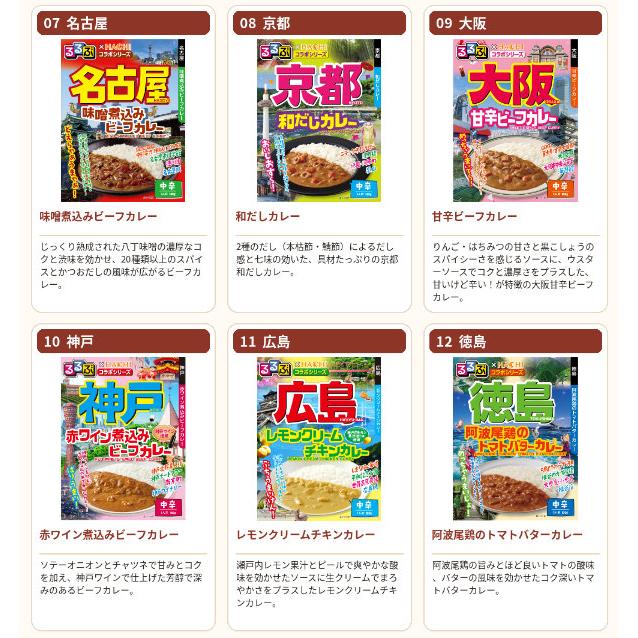 るるぶ×HACHI ご当地カレー 20食セット ハチ食品 レトルトカレー 食べ比べ 詰め合わせ 北海道 名古屋 大阪 京都 沖縄 ハワイ (送料無料) | ハチ食品 | 02