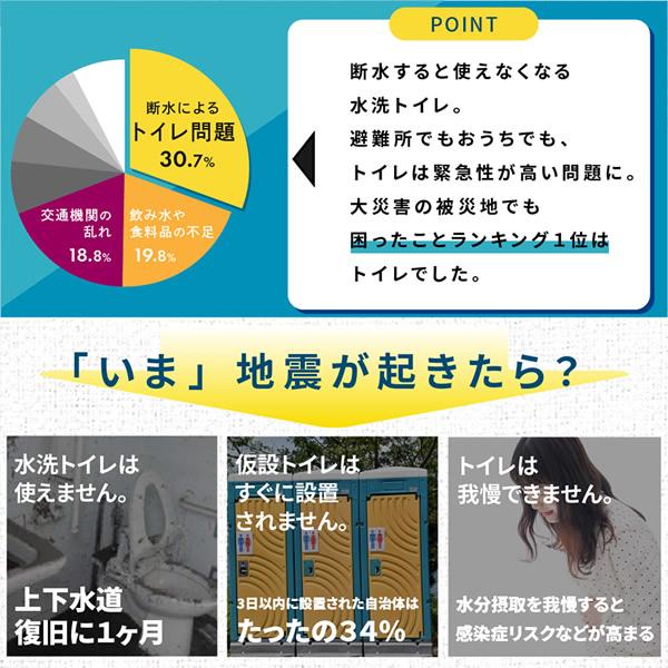 MOSHIMO HACK 非常用トイレ 50回分 (送料無料) 簡易トイレ 携帯トイレ