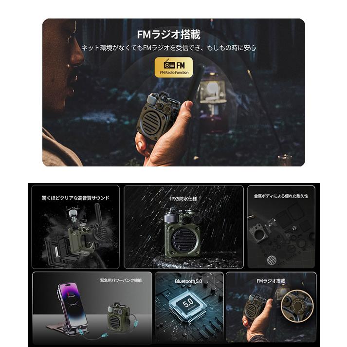 MUZEN Wild Mini 第3世代 Bluetoothスピーカー ミューゼン ワイルドミニ (送料無料) Bluetooth ブルートゥース 高音質 ワイヤレススピーカー FMラジオ IPX5 耐水 | ブランド登録なし | 04