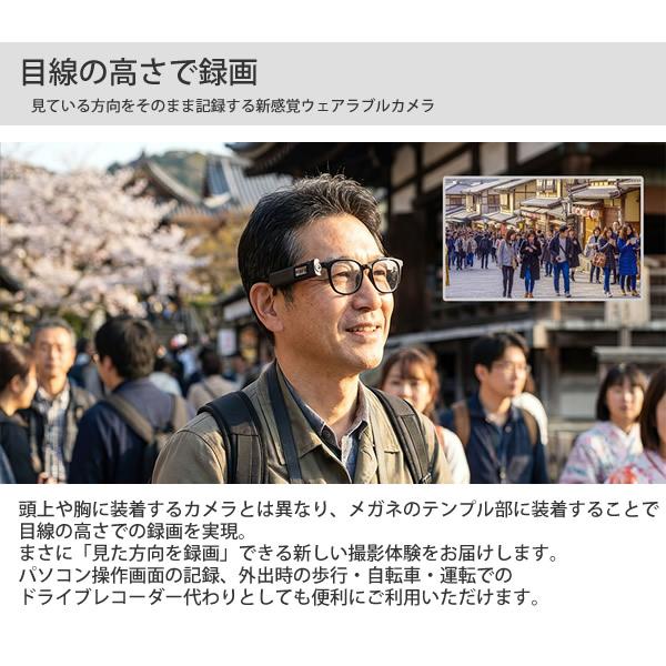 エアリア カム グラッシーズ (送料無料) ウェアラブルカメラ メガネ