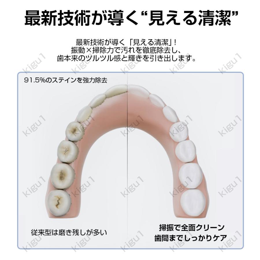 電動歯ブラシ 電動歯ブラシ充電式 48,000回/分 IPX7防水 充電スタンド付き 音波歯ブラシ 高速振動 替えブラシ付 はみがき 歯磨き 歯垢除去 虫歯予防 2025最新 |  | 02