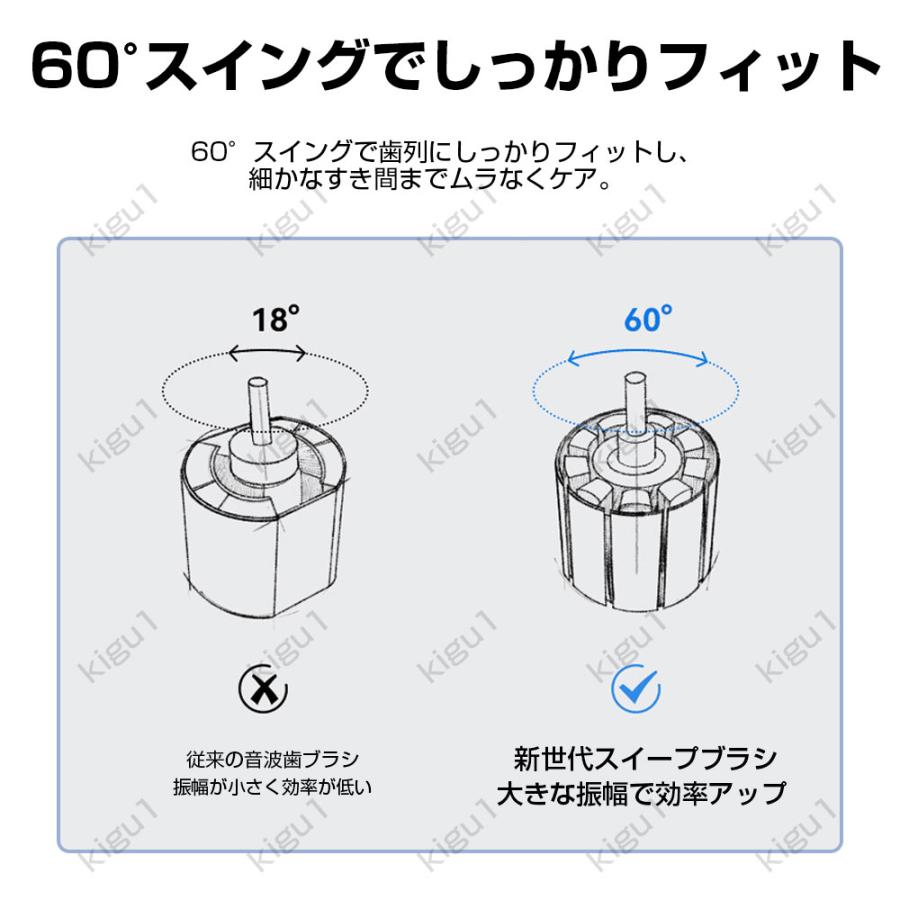 電動歯ブラシ 電動歯ブラシ充電式 48,000回/分 IPX7防水 充電スタンド付き 音波歯ブラシ 高速振動 替えブラシ付 はみがき 歯磨き 歯垢除去 虫歯予防 2025最新 |  | 08