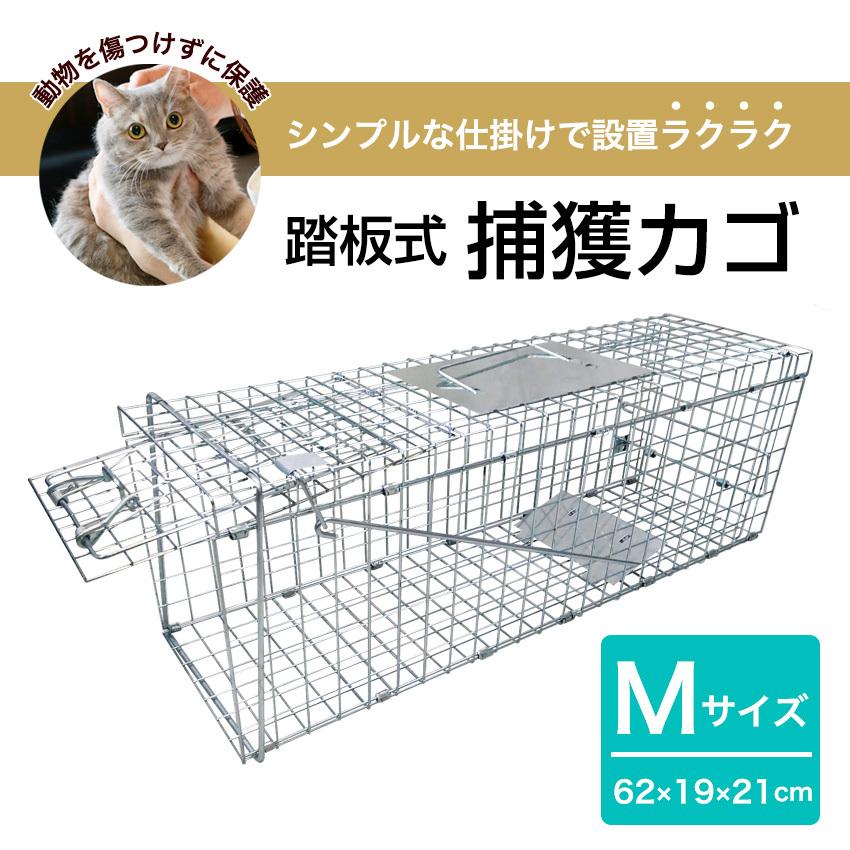 1年保証 捕獲器 猫 コツ 犬 捕獲機 捕獲 Mサイズ 踏板式 迷子猫 迷子