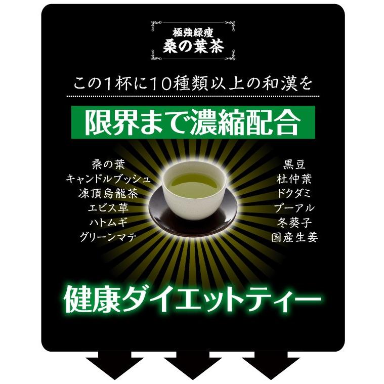 極強緑痩桑の葉茶 濃縮配合 ダイエット茶で理想を目指す プーアル