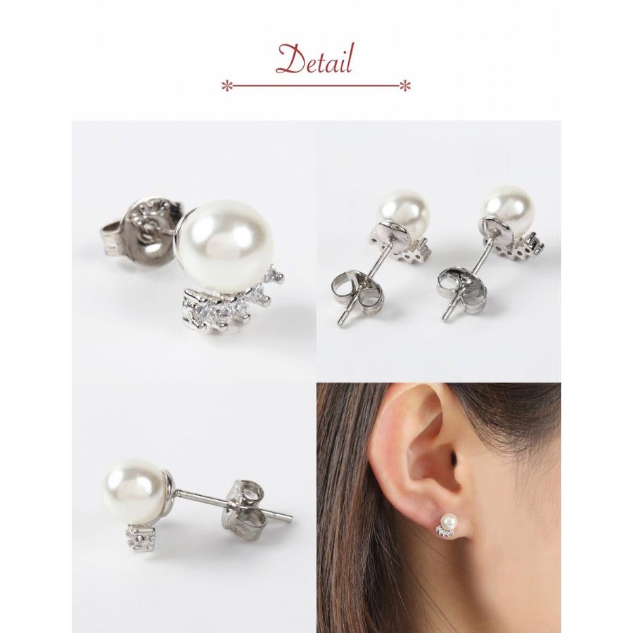 PREEK プリーク　手打ちパールコンチョピアス　シルバー　美品 パール ビジュー ピアス シンプル デザイン おしゃれ 揺れる