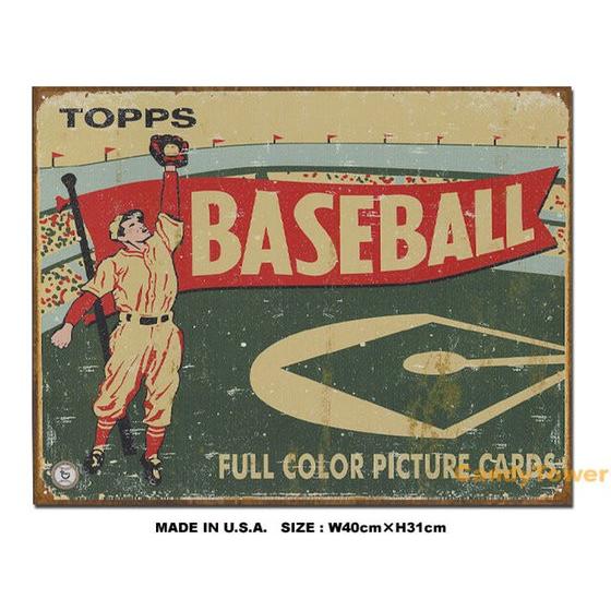 アメリカ ブリキ看板 トップス ベースボール 1954 　アメリカ雑貨　アメリカン雑貨 爆買 | 