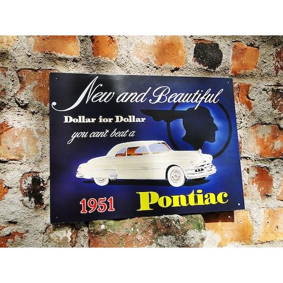 アメリカ ブリキ看板 1951年ポンティアック　アメリカ雑貨 アメリカン雑貨 | 