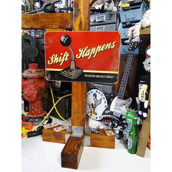 バステッドナックルガレージ シフト　ハプン　U.S.ヘヴィースチールサイン アメリカン雑貨 アメリカ雑貨 | アメリカン レトロ | 01