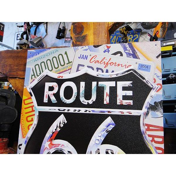 ルート66　ブリキ看板　（ナンバープレート）　アメリカ雑貨　アメリカン雑貨　サインプレート | アメリカン レトロ | 01