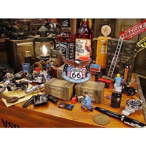 ルート66＆星条旗イーグル　ワッペン アメリカ雑貨 アメリカン雑貨 おしゃれ アイロン ブランド おしゃれ 通販 ロゴ エンブレム 人気 ミニ | アメリカン レトロ | 02