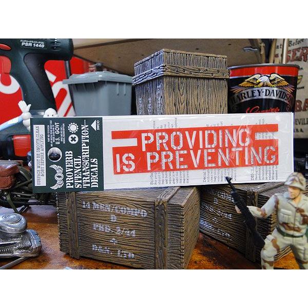 ことわざステンシル転写ステッカー　（備えあれば憂いなし）　アメリカ雑貨　アメリカン雑貨　車　シール　ブランド　おもしろ　グッズ | アメリカン レトロ