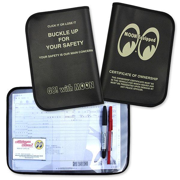 ムーンアイズ　車検証入れ　（ブラック/ホワイト）　アメリカ雑貨　カー用品　インテリア　雑貨　グッズ　ブランド |  | 06