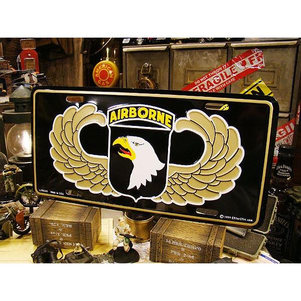 エアボーン　ミリタリーライセンスプレート　（スクリーミングイーグル）　アメリカ雑貨　アメリカンな雑貨屋さん | アメリカン レトロ