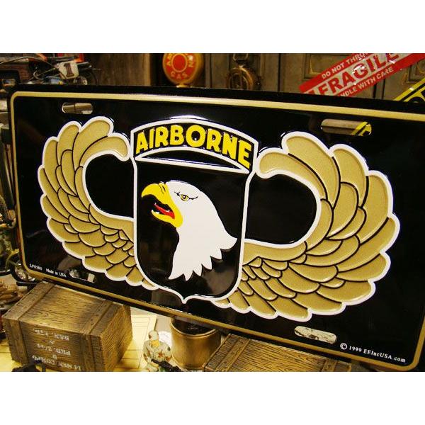 エアボーン　ミリタリーライセンスプレート　（スクリーミングイーグル）　アメリカ雑貨　アメリカンな雑貨屋さん | アメリカン レトロ | 01