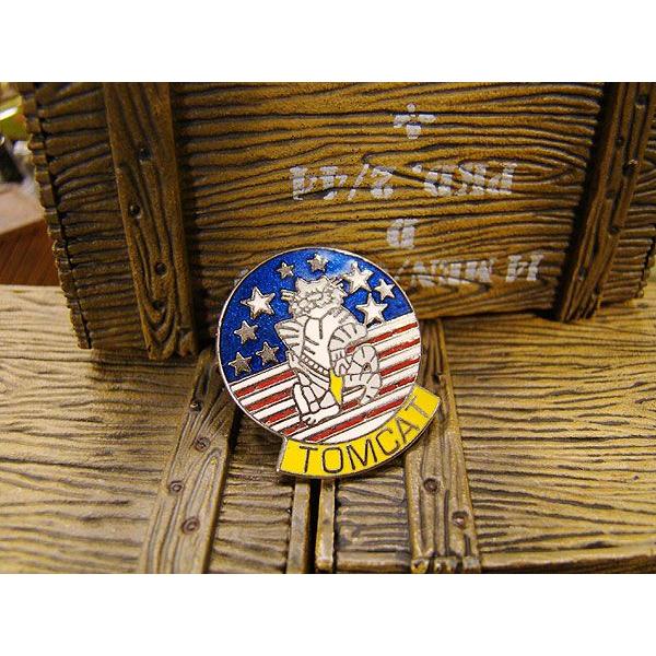ミリタリーピンバッジ トムキャット アメリカ雑貨 アメリカン雑貨 ミリタリー ガレージグッズ 男前 メンズ ファッション あすつく