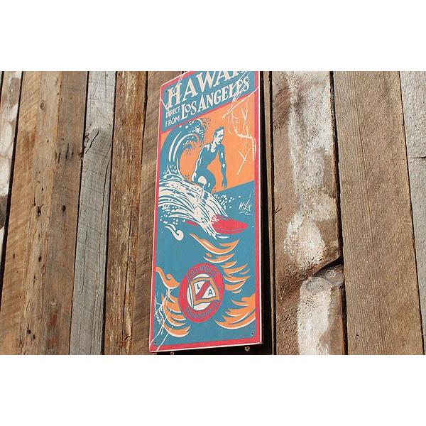 昔のアドバタイジング　ハワイアンウッドサイン　（ビッグウェーブサーファー）　アメリカ雑貨　アメリカン雑貨　木製看板 | アメリカン レトロ | 02