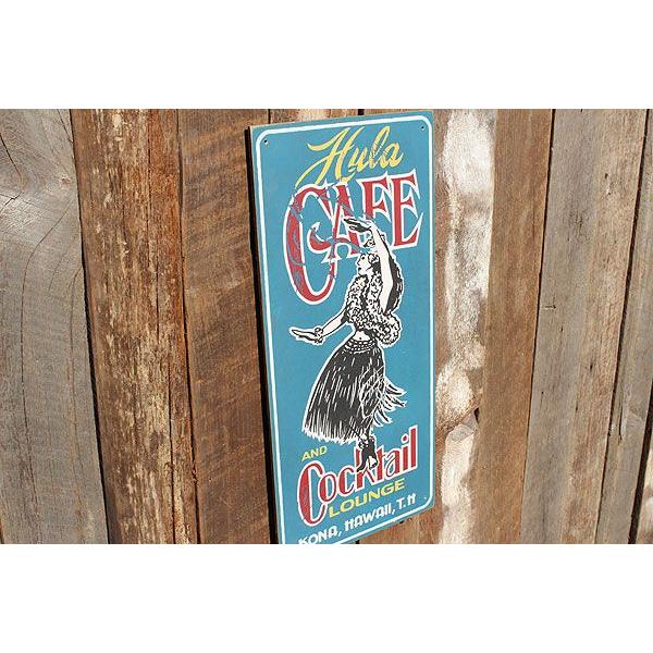 昔のアドバタイジング　ハワイアンウッドサイン　（フラカフェ＆カクテル）　ハワイ雑貨　ハワイアン雑貨　壁掛け　インテリア　木製看板 | アメリカン レトロ | 01