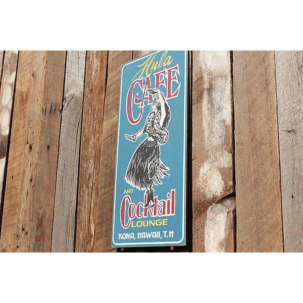 昔のアドバタイジング　ハワイアンウッドサイン　（フラカフェ＆カクテル）　ハワイ雑貨　ハワイアン雑貨　壁掛け　インテリア　木製看板 | アメリカン レトロ | 02