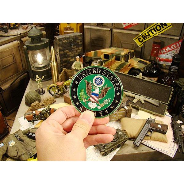 ミリタリーカーグリルバッジ　（U.S.アーミー/ブラック）　■　アメリカン雑貨　ミリタリー　ガレージグッズ　男前　カーアクセサリー |  | 03