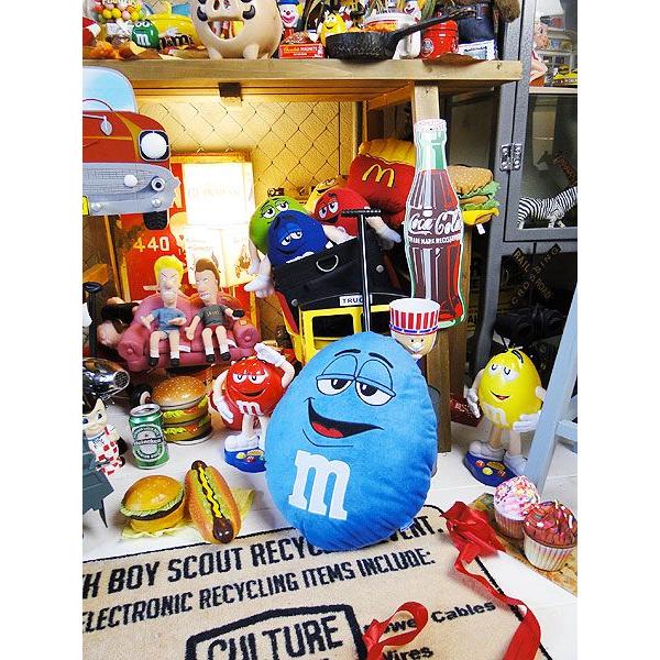 m&m&m's m&m'sクッション （ブルー） アメリカ雑貨 アメリカン雑貨