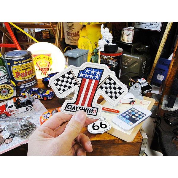 クレイスミス　レーシングワッペン　（ナンバー1）　アメリカ雑貨　アメリカン雑貨　アイロン　ブランド　アメリカ　ロゴ　キャラクター |  | 02