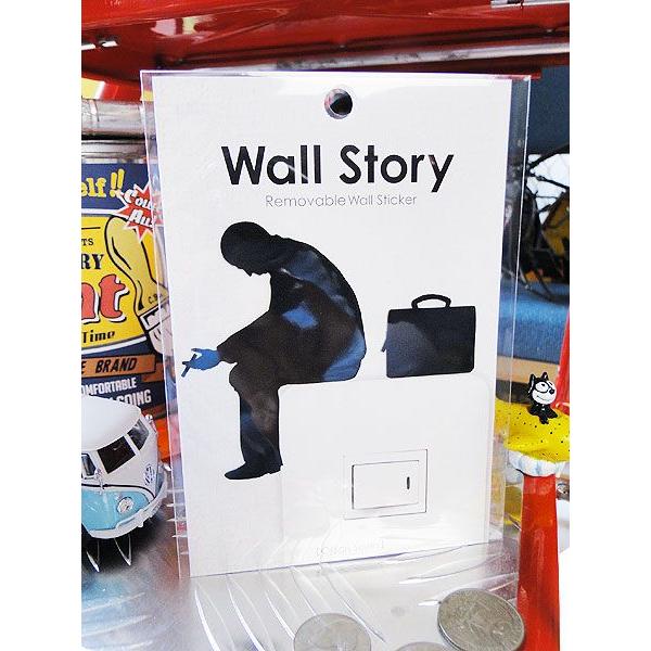 ウォールストーリー　リムーバブルステッカー　（Ojisanシリーズ/さぼり）　アメリカ雑貨　アメリカン雑貨　車　シール　グッズ | 