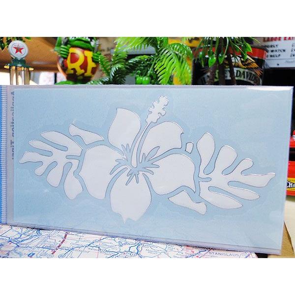 3Dカットアウトステッカー　Mサイズ　（ハイビスカス＆リーブス）　アメリカ雑貨　アメリカン雑貨 爆買 |  | 01