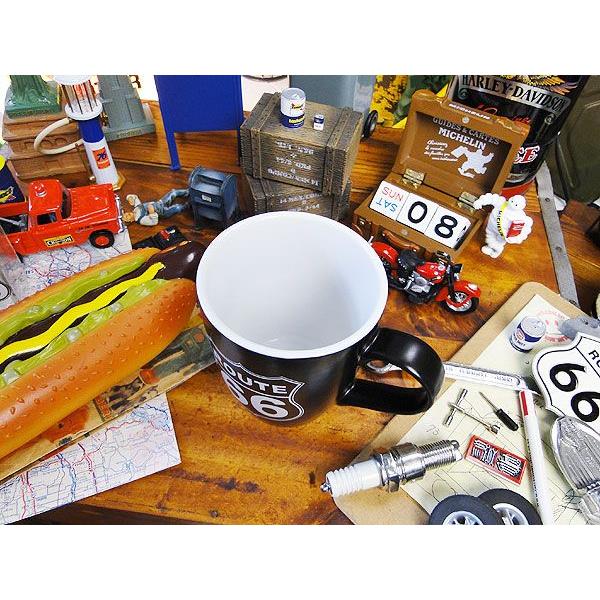 アメリカン レトロ ルート66 マグカップ （ブラック） □ アメリカン