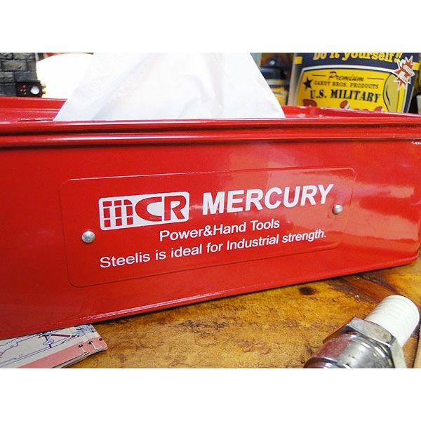 マーキュリー　ティッシュケース　（レッド）　■　アメリカン雑貨　アメリカ雑貨　MERCURY　男前　生活雑貨　ティッシュボックス | MERCURY | 01
