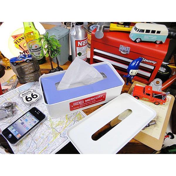 マーキュリー　ティッシュケース　（ホワイト）　■　アメリカン雑貨　アメリカ雑貨　MERCURY　男前　生活雑貨　ティッシュボックス | MERCURY | 03