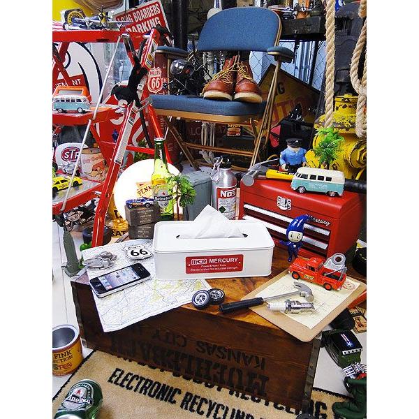 マーキュリー　ティッシュケース　（ホワイト）　■　アメリカン雑貨　アメリカ雑貨　MERCURY　男前　生活雑貨　ティッシュボックス | MERCURY | 05