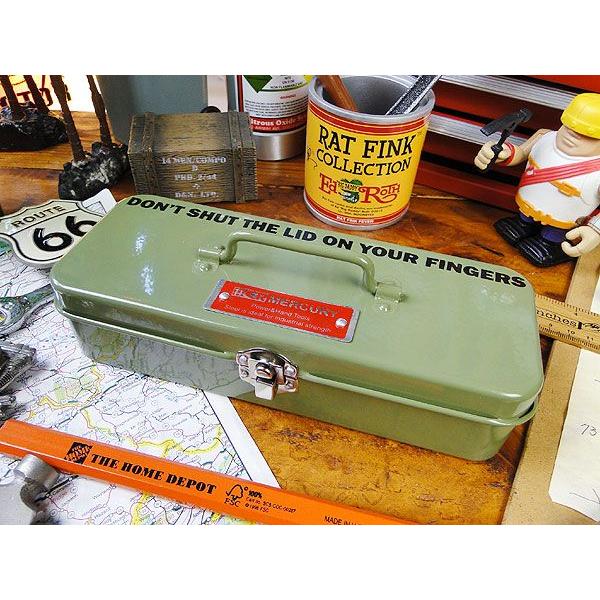 マーキュリー　ミニツールボックス　（カーキ）　■　アメリカン雑貨　アメリカ雑貨　MERCURY　道具箱　工具箱　インテリア　雑貨 | MERCURY