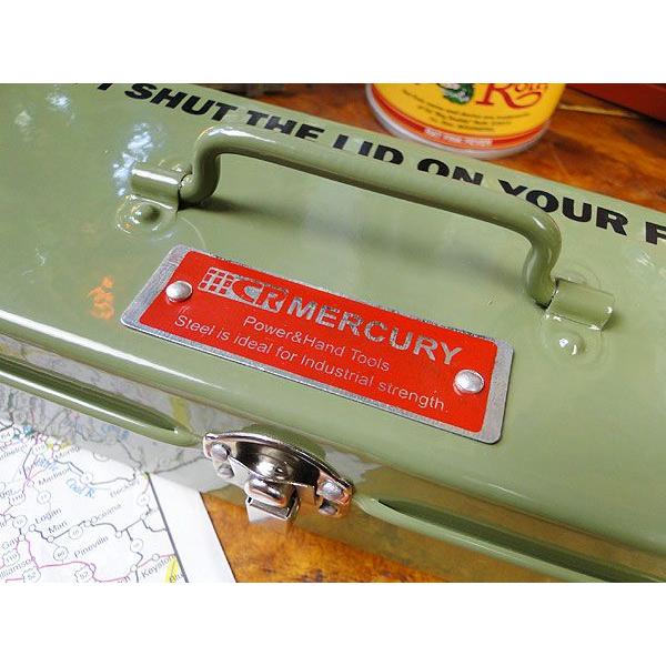 マーキュリー　ミニツールボックス　（カーキ）　■　アメリカン雑貨　アメリカ雑貨　MERCURY　道具箱　工具箱　インテリア　雑貨 | MERCURY | 01