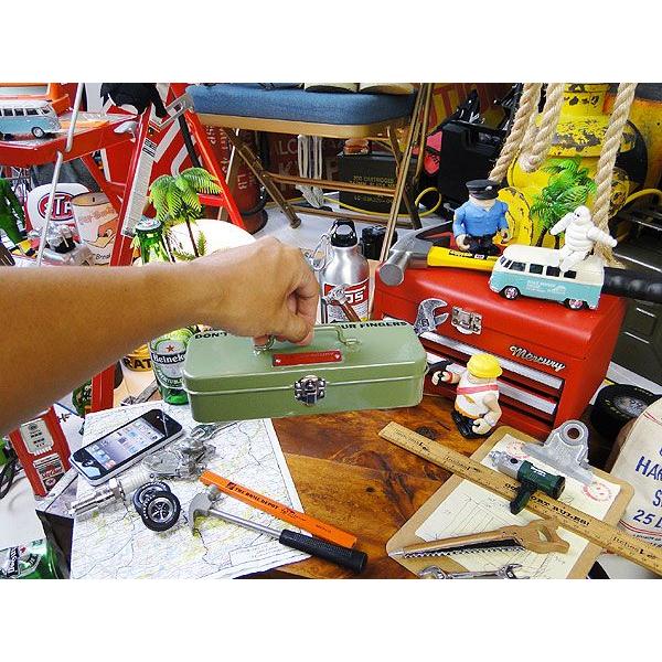 マーキュリー　ミニツールボックス　（カーキ）　■　アメリカン雑貨　アメリカ雑貨　MERCURY　道具箱　工具箱　インテリア　雑貨 | MERCURY | 04