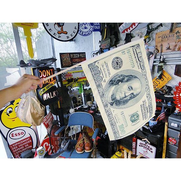 アメリカン レトロ 100ドル札 スティックフラッグ アメリカン雑貨
