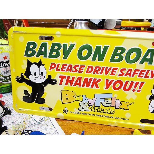 フィリックス　ライセンスプレート　（赤ちゃん乗ってます）　アメリカ雑貨　アメリカン　壁飾り　おしゃれな雑貨屋さん　ガレージ用品 | アメリカン レトロ | 01