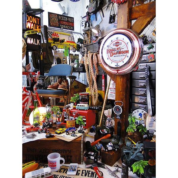 【即納】【在庫あり】 ハーレーダビッドソン モーターサイクル　ダブルネオンクロック ■ アメリカン雑貨 アメリカ雑貨 | Harley Davidson | 05