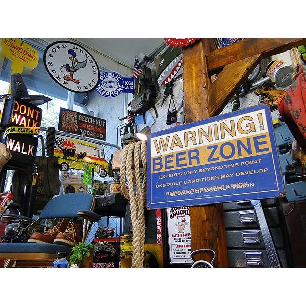警告！ビールゾーン　U.S.ヘヴィースチールサイン アメリカ雑貨 アメリカン雑貨 サインプレート ティンサインボード 壁飾り | アメリカン レトロ | 03