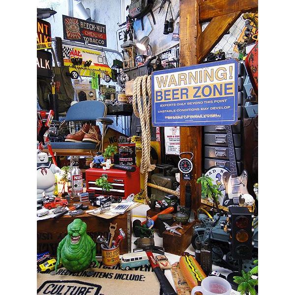 警告！ビールゾーン　U.S.ヘヴィースチールサイン アメリカ雑貨 アメリカン雑貨 サインプレート ティンサインボード 壁飾り | アメリカン レトロ | 04