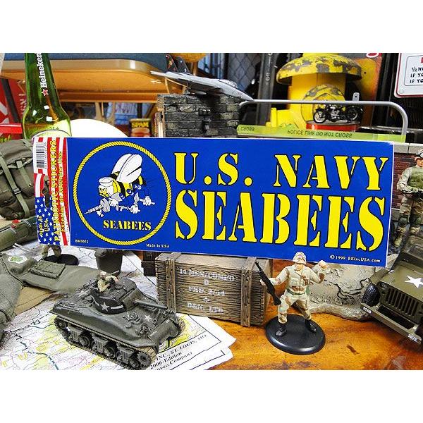 ミリタリーバンパーステッカー　（U.S.ネイビーシービーズ）　アメリカ雑貨　アメリカン雑貨　車　シール　ブランド | 