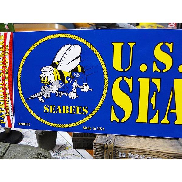 ミリタリーバンパーステッカー　（U.S.ネイビーシービーズ）　アメリカ雑貨　アメリカン雑貨　車　シール　ブランド |  | 01