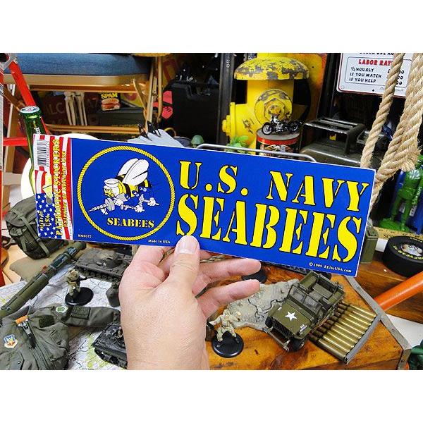 ミリタリーバンパーステッカー　（U.S.ネイビーシービーズ）　アメリカ雑貨　アメリカン雑貨　車　シール　ブランド |  | 02