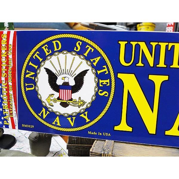 ミリタリーバンパーステッカー　（U.S.ネイビーエンブレム）　アメリカ雑貨　アメリカン雑貨　車　シール　ブランド |  | 01
