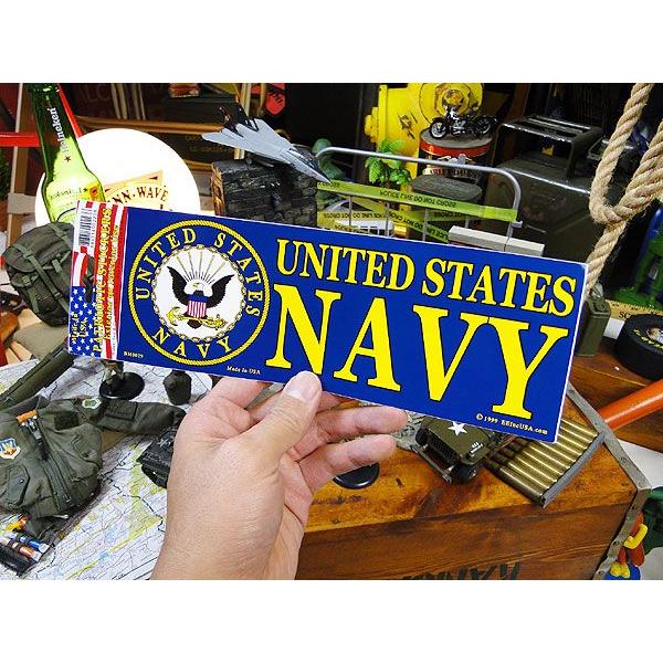 ミリタリーバンパーステッカー　（U.S.ネイビーエンブレム）　アメリカ雑貨　アメリカン雑貨　車　シール　ブランド |  | 02